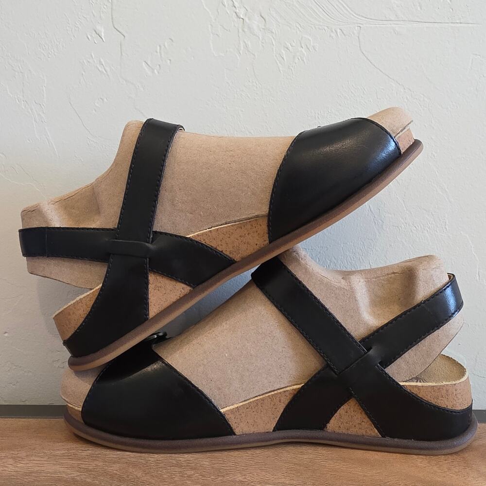 Dansko Candace Sandals Women 36 Black Burnished Nappa Leather Comfort Buckle - Picture 8 of 10